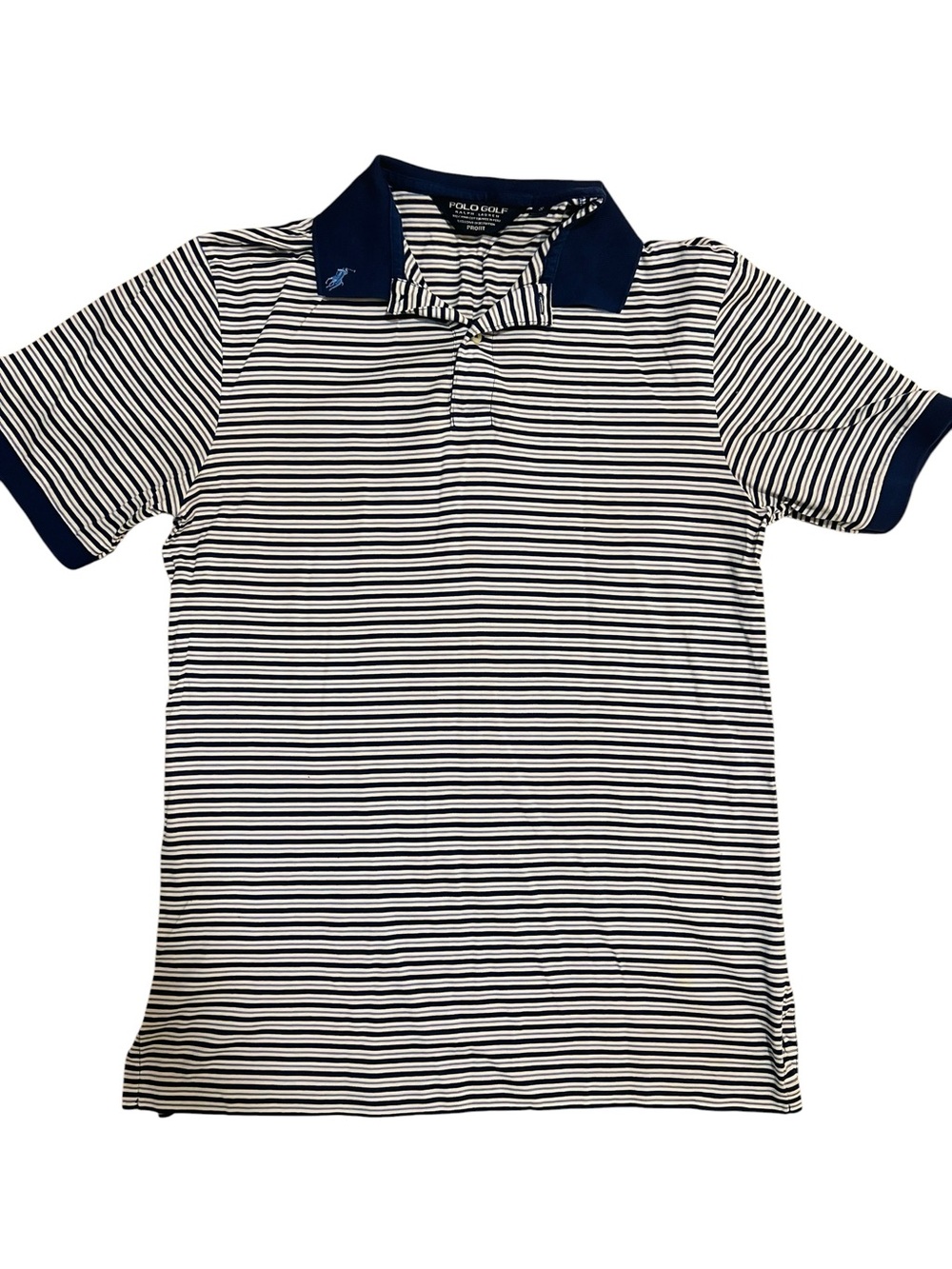 Polo Golf Ralph Lauren Blue White Stripe Polo Shirt Men’s Small